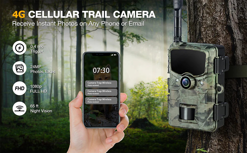 CamPark 4G Cellular Trail Camera.