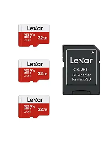 Lexar 32GB Micro SD Card 3 Pack, microSDHC