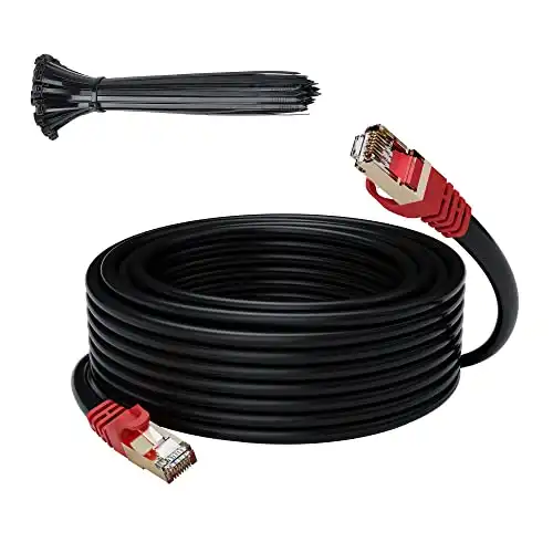 Cat 6E Cat 7 Outdoor Ethernet Cable 50 FT