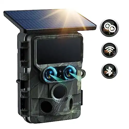 4K 30FPS WiFi Trail Camera Integrated Solar Powered