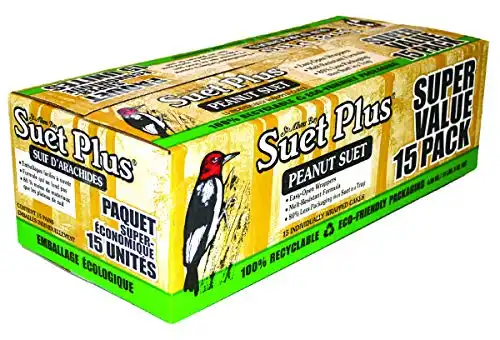 ST. ALBANS BAY SUET PLUS Bird Suet Variety Pack (Peanut, 15 Pack)