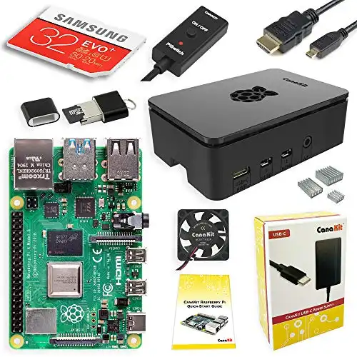 Raspberry Pi 4 4GB Kit w/ 32Mb Micro SD, Case, Supply, Fan