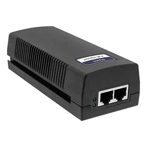 Gigabit Power Over Ethernet PoE+ Injector, 30W