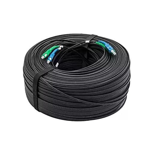 FTTH Cable Single Fiber Indoor/Outdoor Optical Fiber Cable 300-Meter(1000-ft)