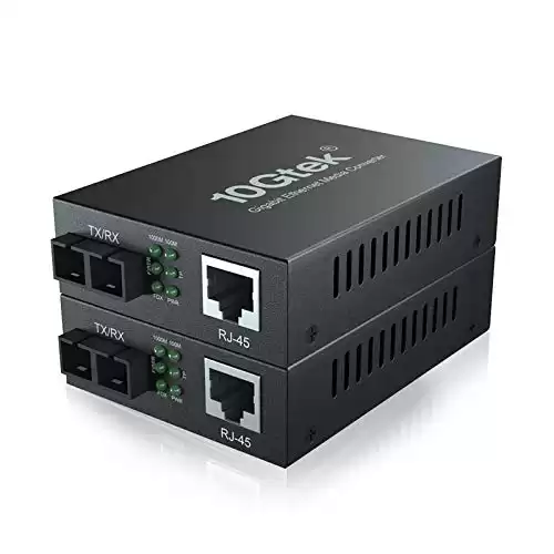 Gigabit Single Mode Fiber to Ethernet Media Converter - 2 Pack