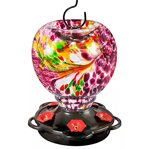 LUJII Apple Shaped Hummingbird Feeder