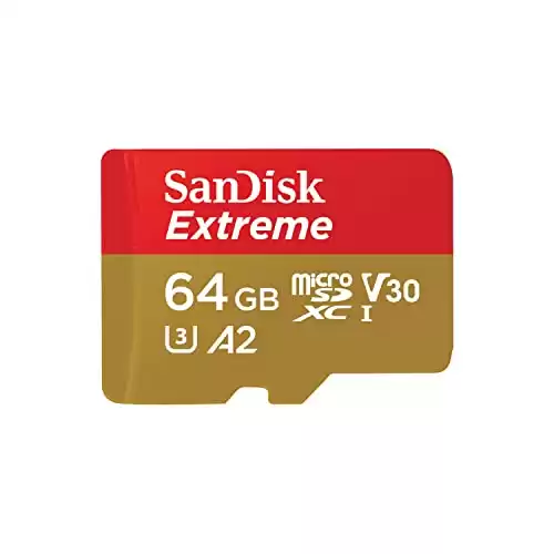 SanDisk 64GB Extreme microSDXC Card with Adapter