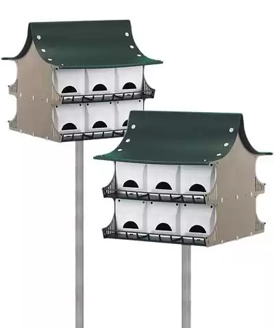 Dual Purple Martin Houses