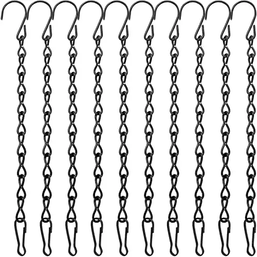 10 Pack 9.5 Inch Black Hanging Chains