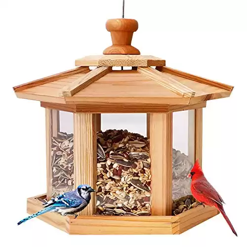 Hexagon Shaped Gazebo Bird Feeder