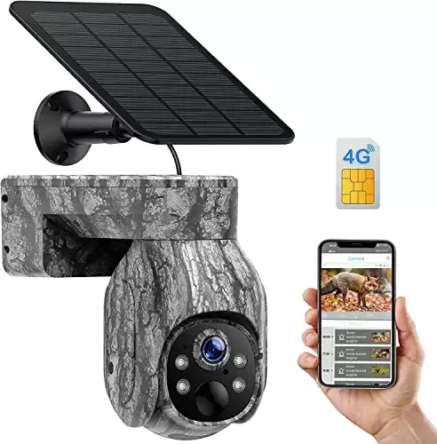 Cellular Trail Camera 4G LTE Wireless 2K Solar Powered